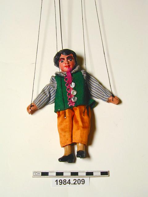 Image of string puppet; rod puppet