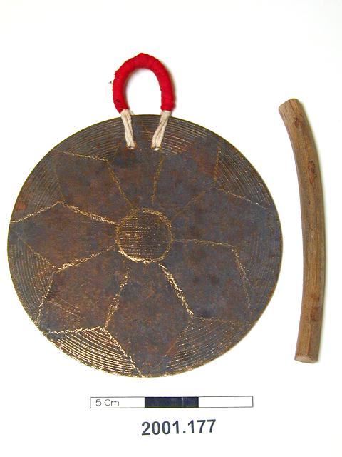 General view of object no. 2001.177. Image of percussion plaque (museum no. 2001.177).