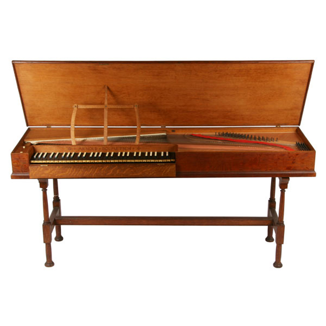 Image of 314.122-4-8 True board zithers with resonator box (box zither) sounded by hammers or beaters, with keyboard