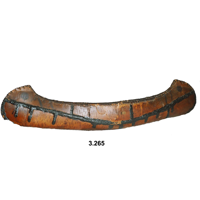 Image of bark canoe model