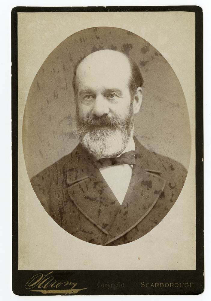 Image of Cabinet card featuring a photograph of Frederick John Horniman