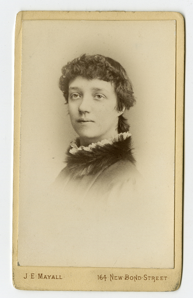 Image of Carte de visite featuring a photograph of Annie Horniman