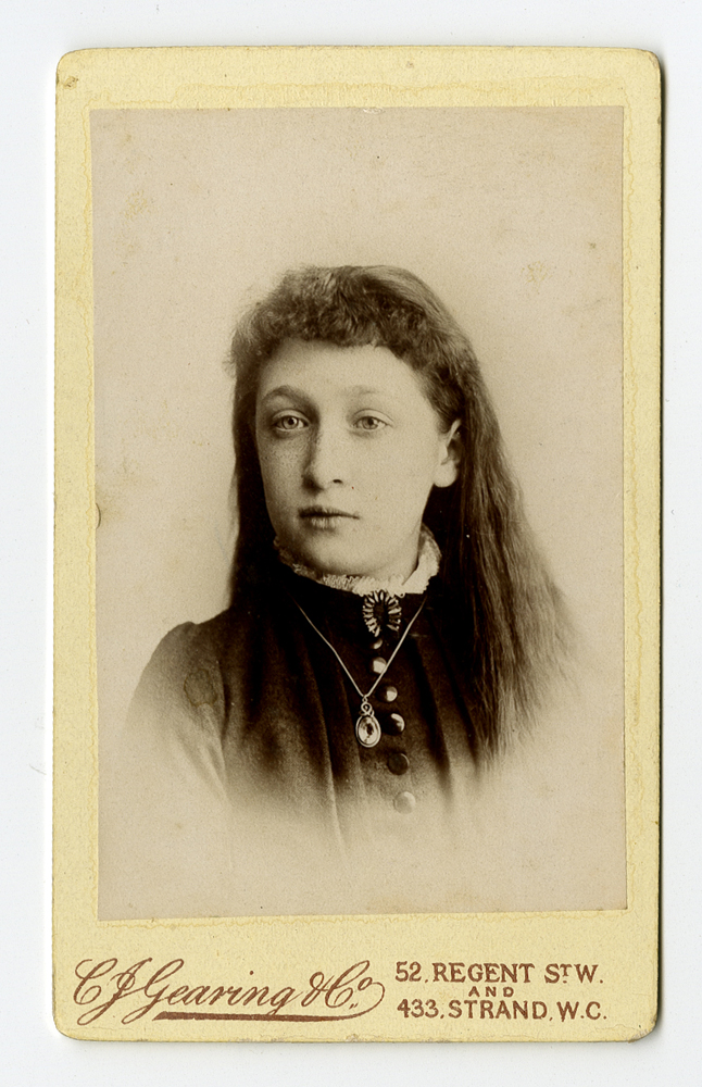 Image of Carte de visite featuring a photograph of Annie Elizabeth Fredericka Horniman