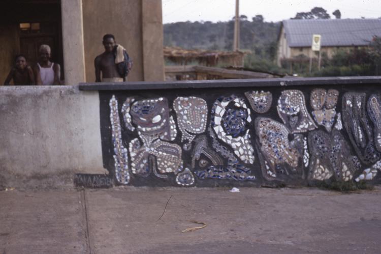 Image of Ife mosaic on wall near art department