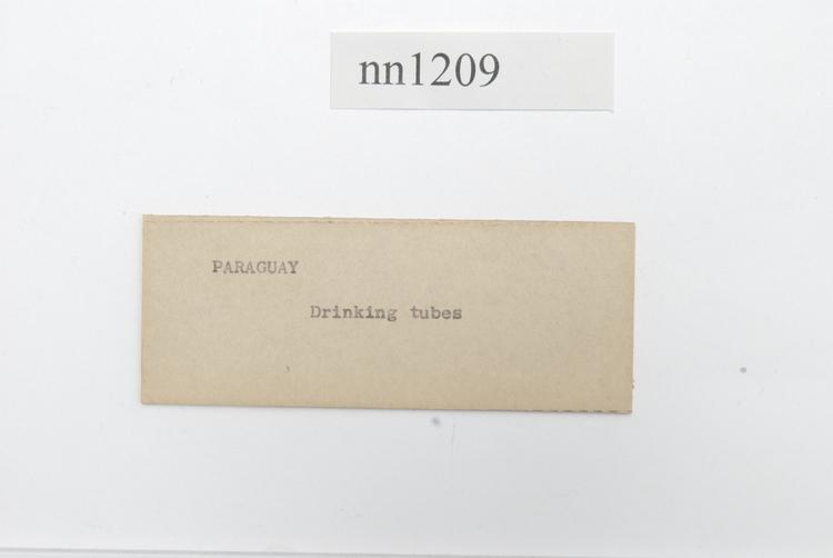 General view of label of Horniman Museum object no nn1209