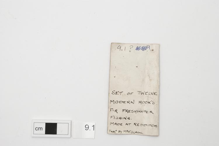 General view of label of Horniman Museum object no 9.1