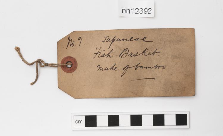 General view of label of Horniman Museum object no nn12392