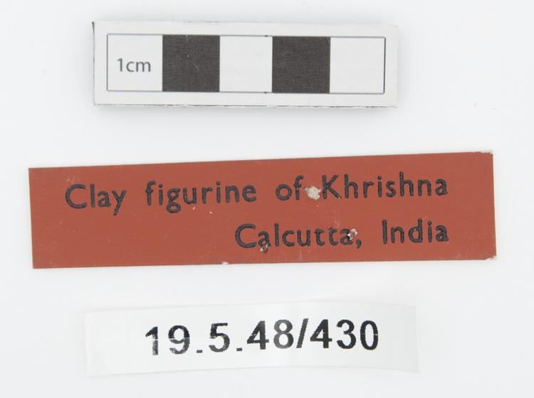 General view of label of Horniman Museum object no 19.5.48/430