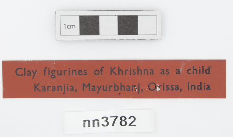 General view of label of Horniman Museum object no nn3782