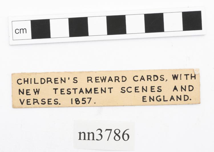 General view of label of Horniman Museum object no nn3786