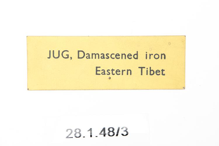 General view of label of Horniman Museum object no 28.1.48/3