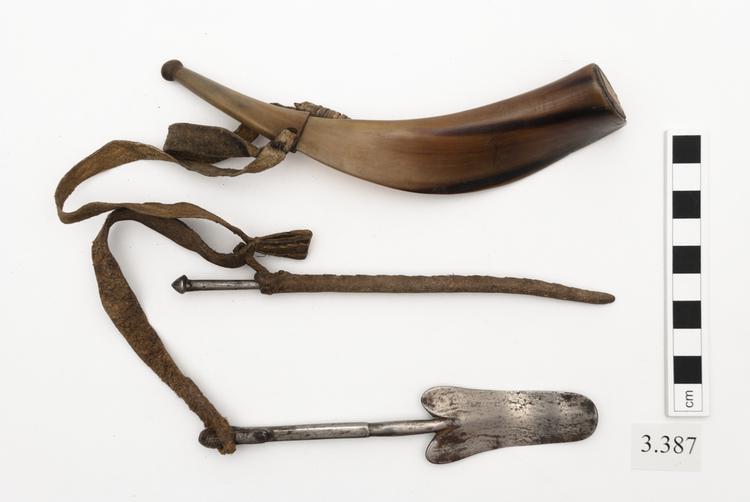 Image of bleeding tools; cupping horn