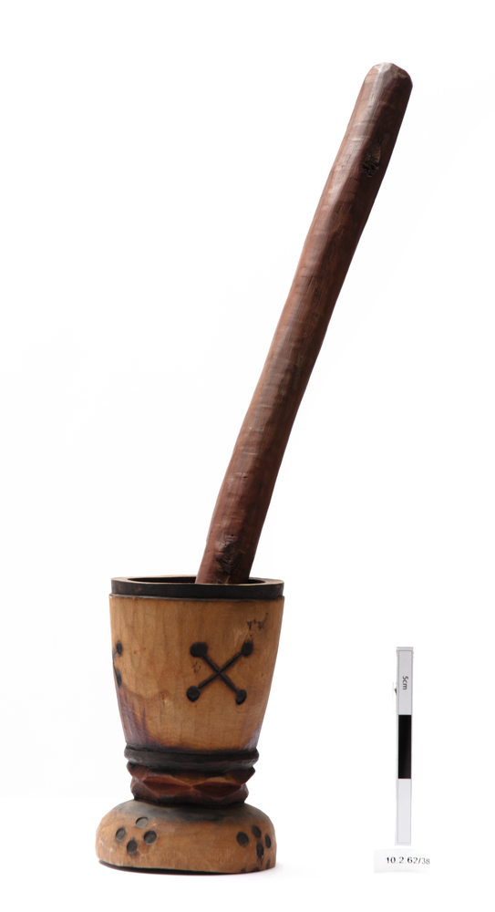 Image of mortar (food processing & storage); pestle (food processing & storage)