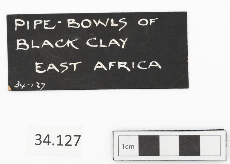 General view of label of Horniman Museum object no 34.127