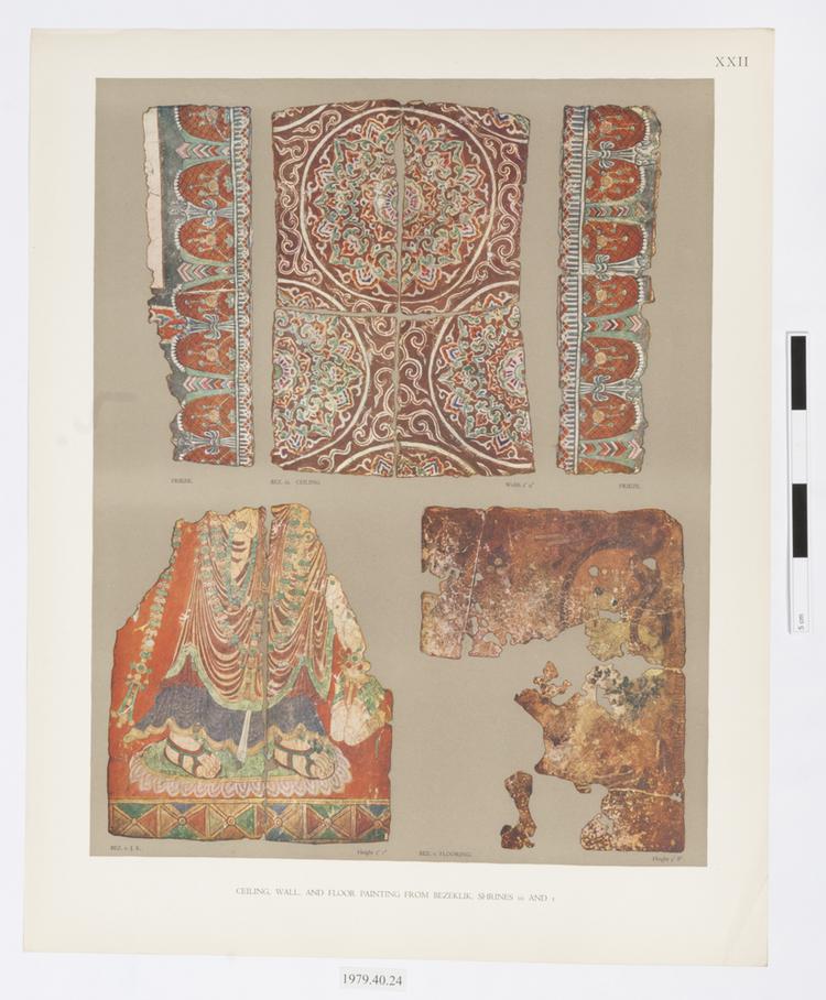 Image of CEILING, WALL, AND FLOOR  PAINTING FROM BEZEKLIK, SHRINES iii AND v
