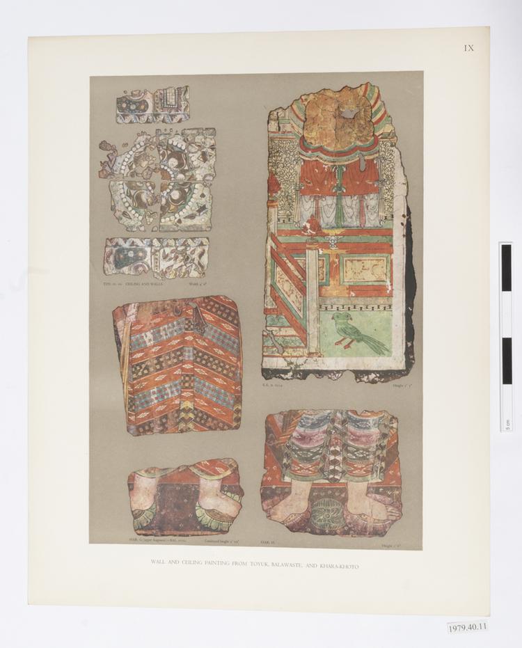 Image of WALL  AND CEILING PAINTING FROM TOYUK, BALAWASTE, AND KHARA-KHOTO