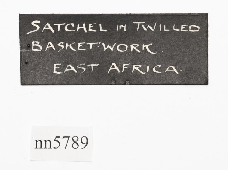 General view of label of Horniman Museum object no nn5789