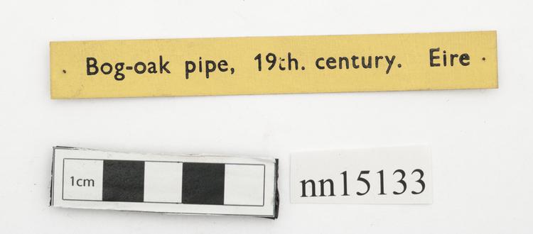 General view of label of Horniman Museum object no nn15133