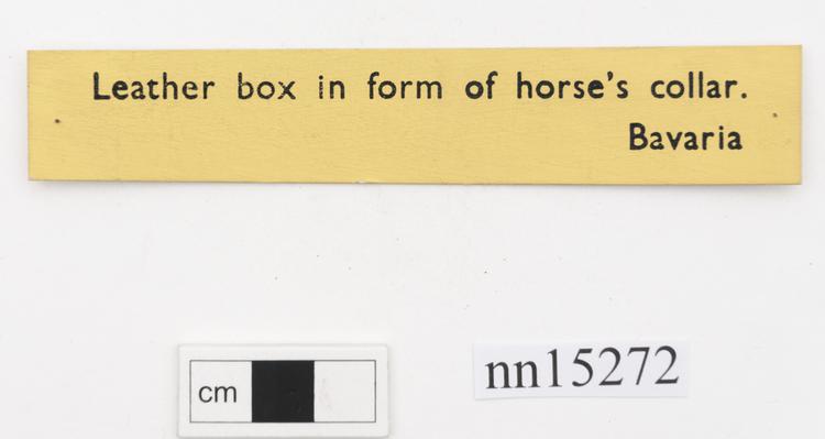 General view of label of Horniman Museum object no nn15272