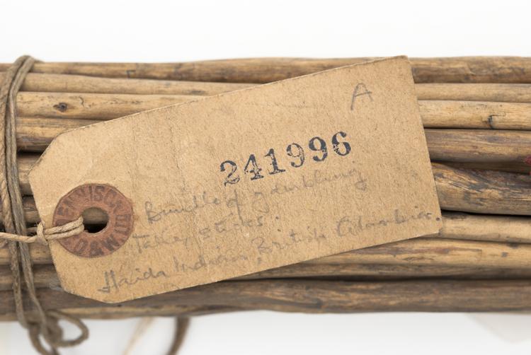 Detail view of label of Horniman Museum object no nn11403