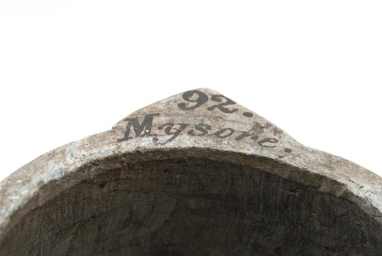 Detail view of inscription of Horniman Museum object no nn14251