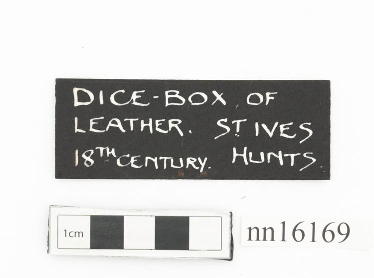 General view of label of Horniman Museum object no nn16169