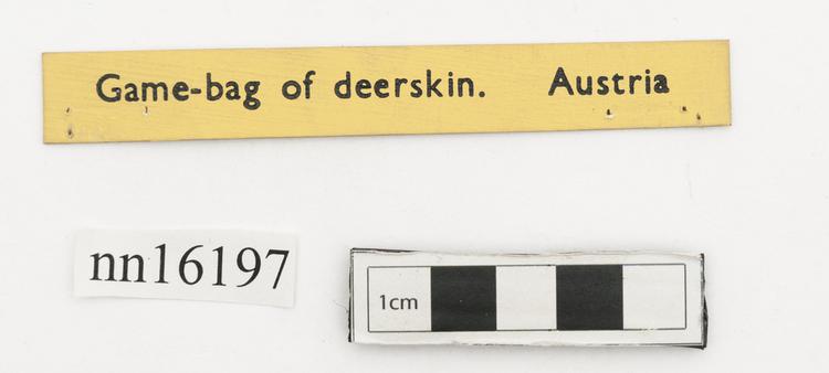 General view of label of Horniman Museum object no nn16197