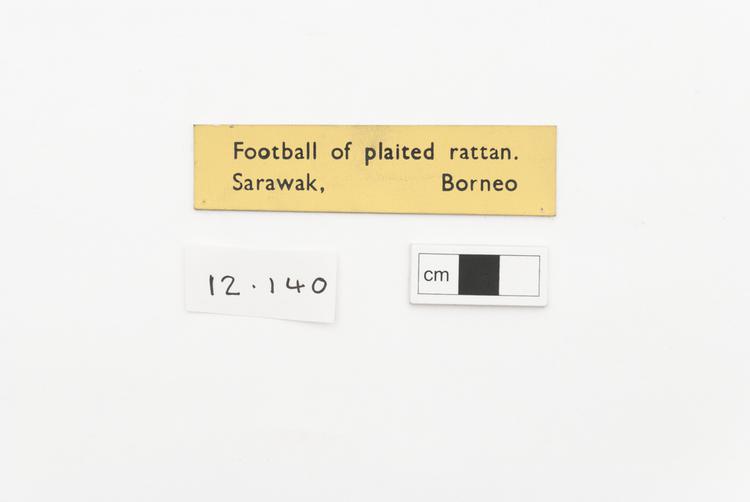 General view of label of Horniman Museum object no 12.140