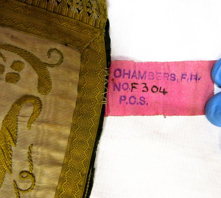 Detail of label of Horniman Museum object no nn4935