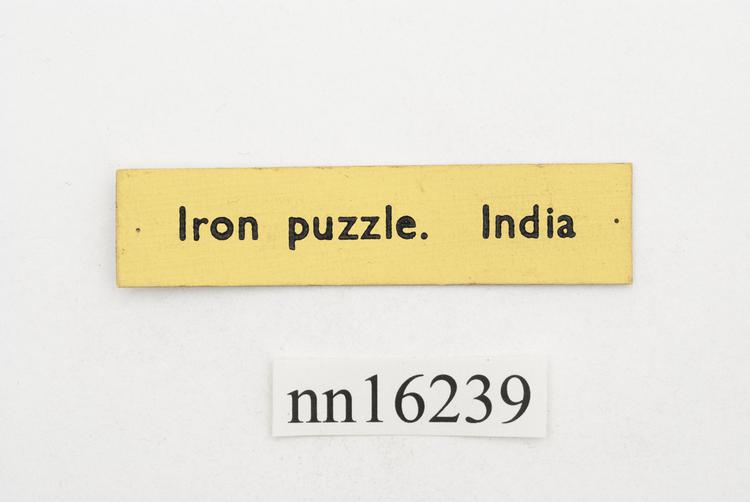 General view of label of Horniman Museum object no nn16239