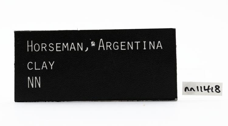 General view of label of Horniman Museum object no nn11418