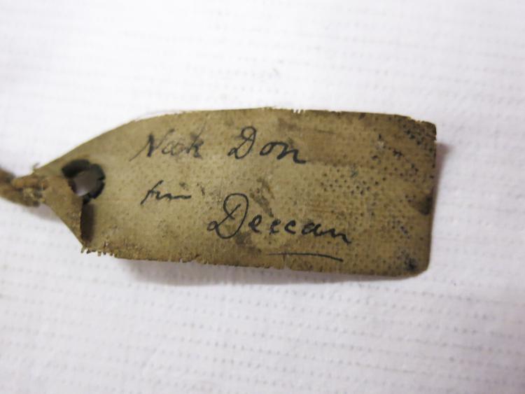 Label of whole of Horniman Museum object no nn18559