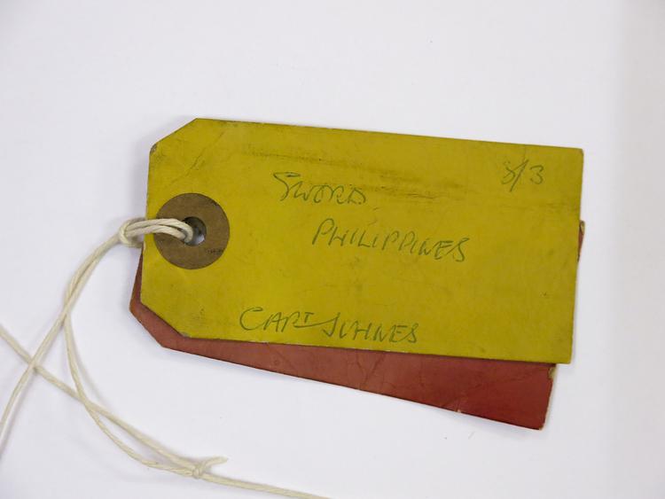 Label of part of Horniman Museum object no 3.3.56/1