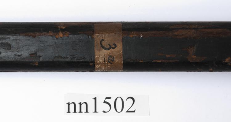 Detail view of label of Horniman Museum object no nn1502