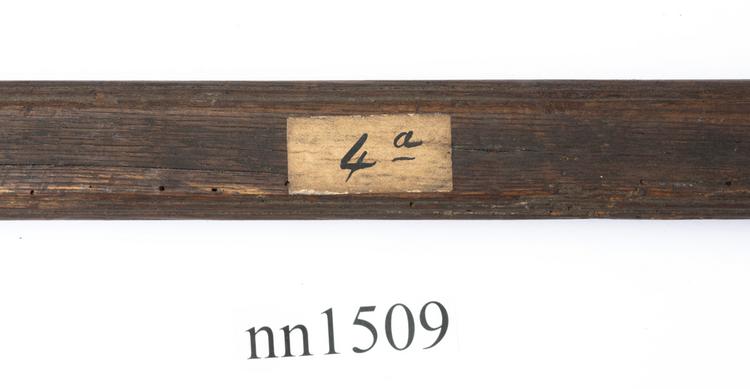 Detail view of label of Horniman Museum object no nn1509