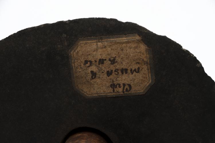 Detail view of label of Horniman Museum object no nn16356