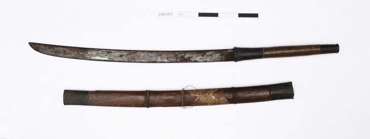 Image of sword (weapons: edged); sword sheath (sheath (weapons: accessories))