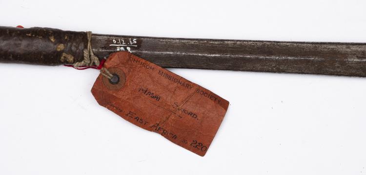 General view of label of Horniman Museum object no 6.12.65/198