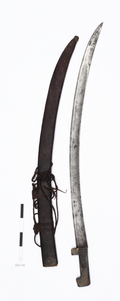 Image of sword (weapons: edged); sword sheath (sheath (weapons: accessories))