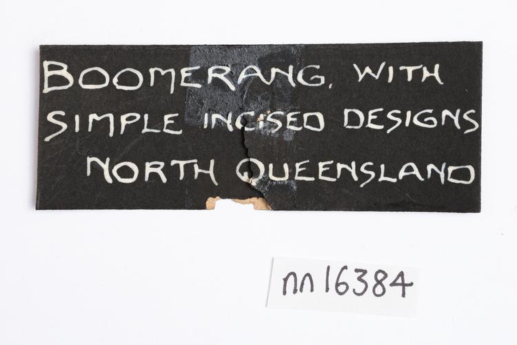 General view of label of Horniman Museum object no 8.273e