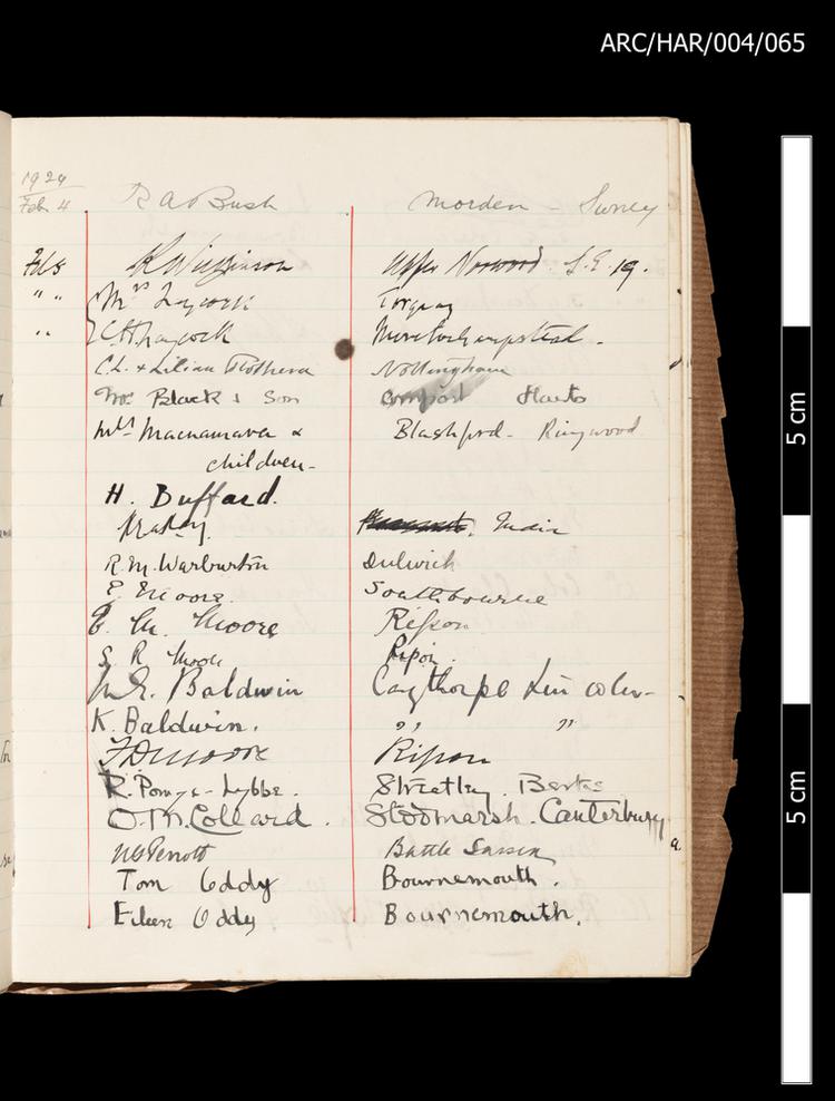 Image of Hart Museum Visitor Books