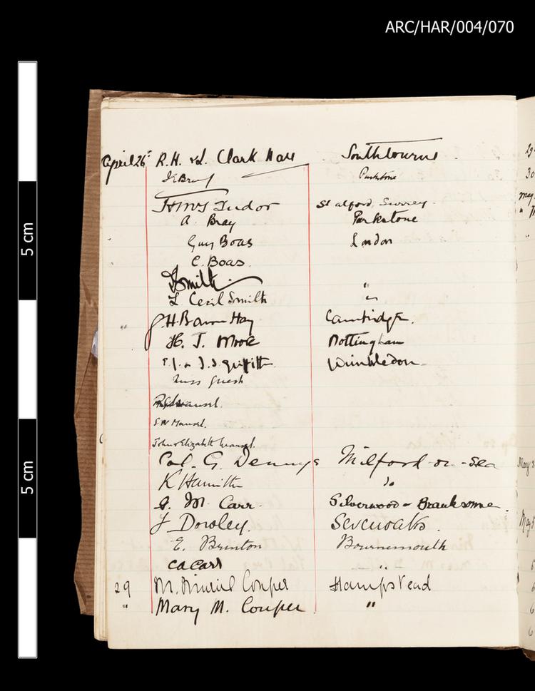 Image of Hart Museum Visitor Books