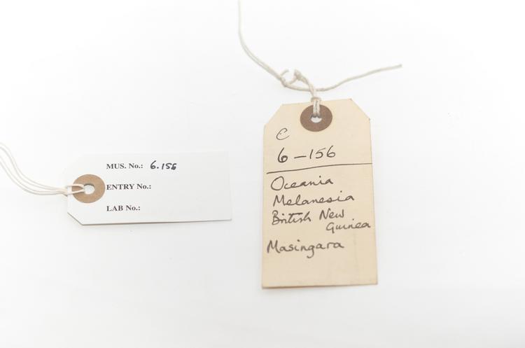 Label  of whole of Horniman Museum object no 6.156