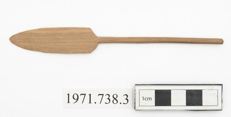 Image of canoe paddle; catamaran model