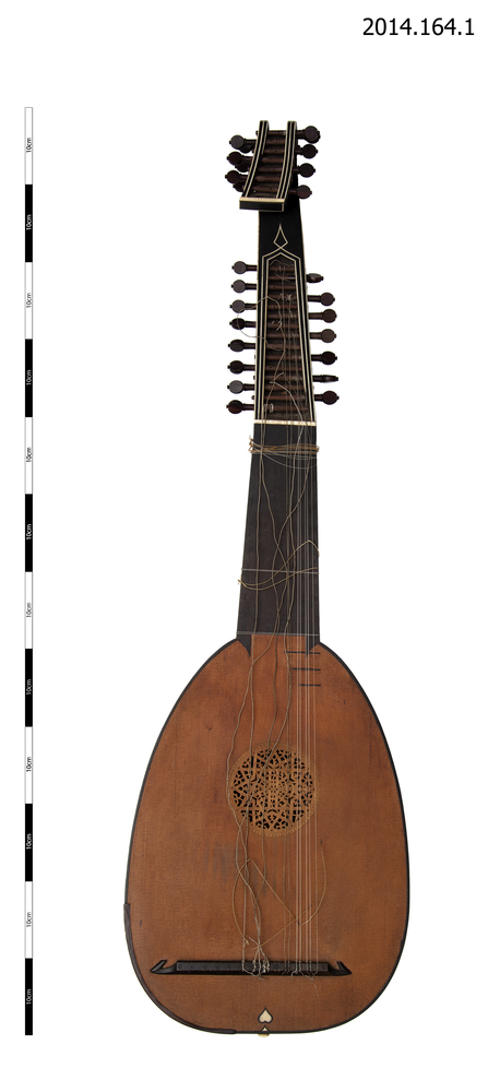 Image of lute; case (general & multipurpose); spool of thread; batten