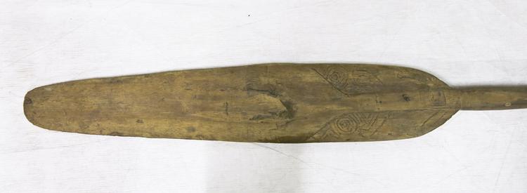 Detail view of blade of Horniman Museum object no nn6210