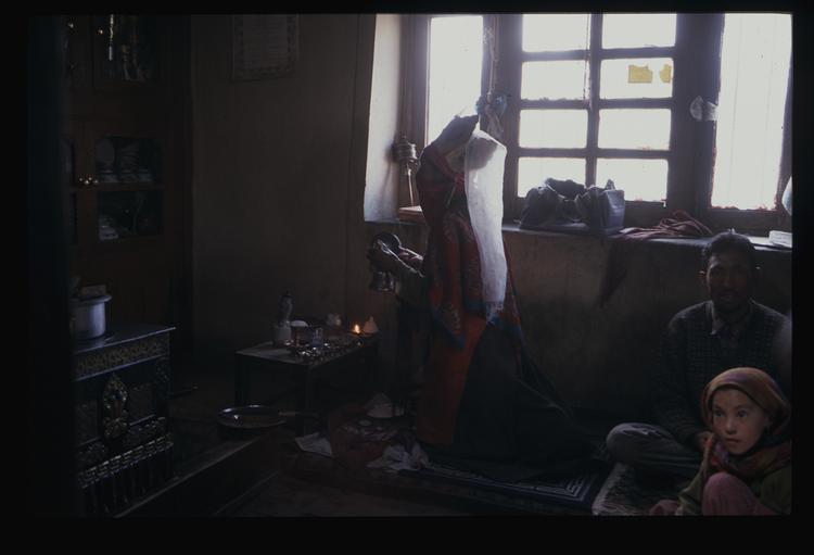 Image of Slide of a female oracle in Ladakh