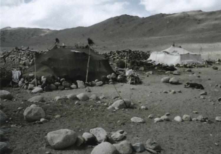 Photograph of a camp site, Kharnak