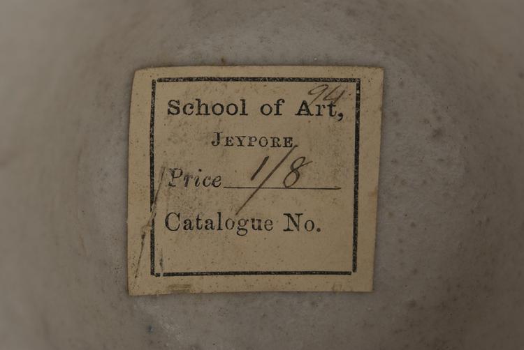 Detail view of label of Horniman Museum object no nn1800.1