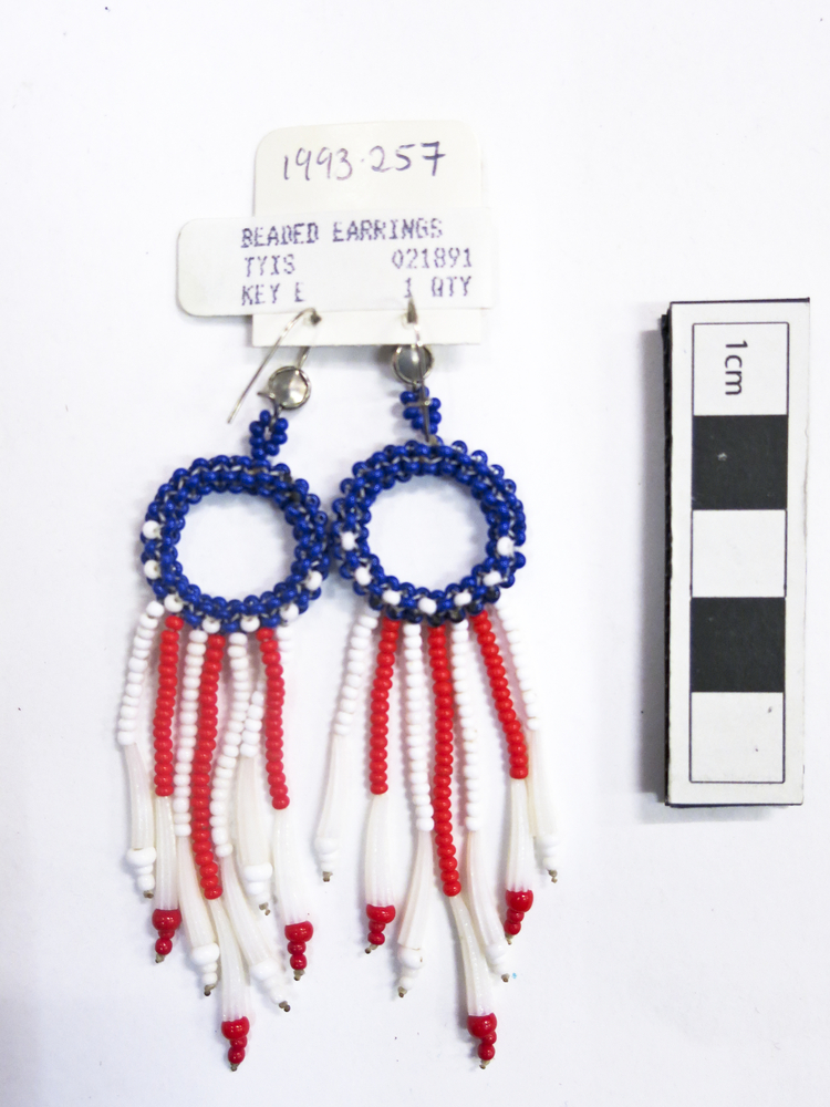 earrings; holder (containers)